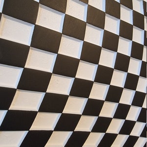 Carved Op art optical ilusion painting Twister image 6