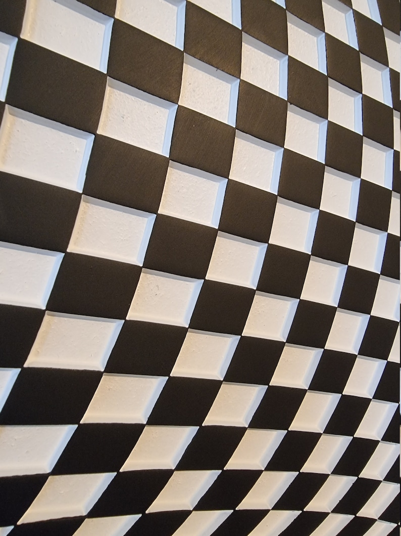 Carved Op art optical ilusion painting Twister image 6