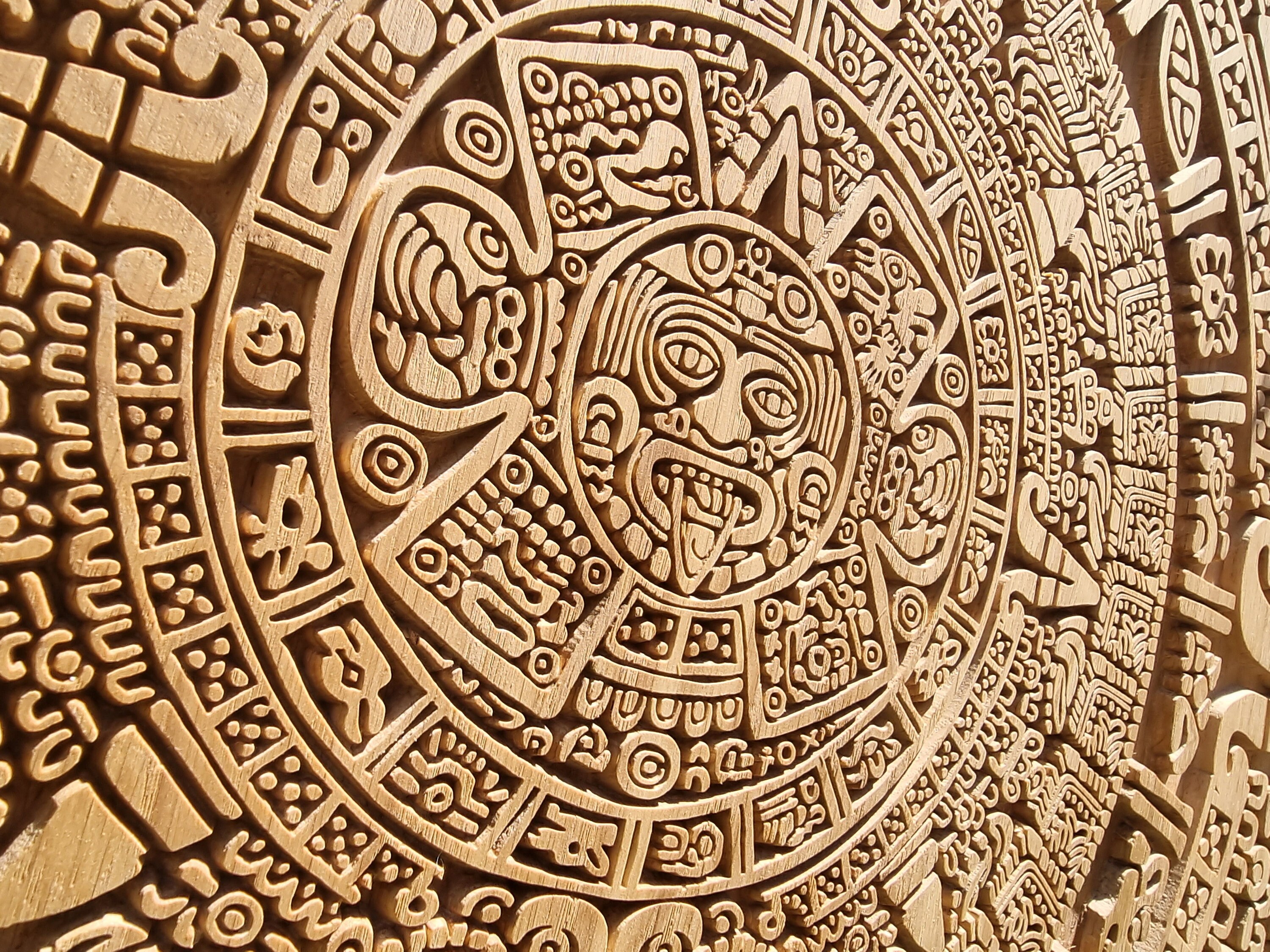 Azteken Kalender aus Holz Azteken Sonnenstein Azteken - Etsy.de
