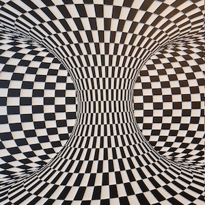 Carved Op art optical ilusion painting Twister image 4