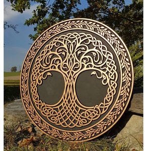 Copper tree of life with black background | yggdrasil