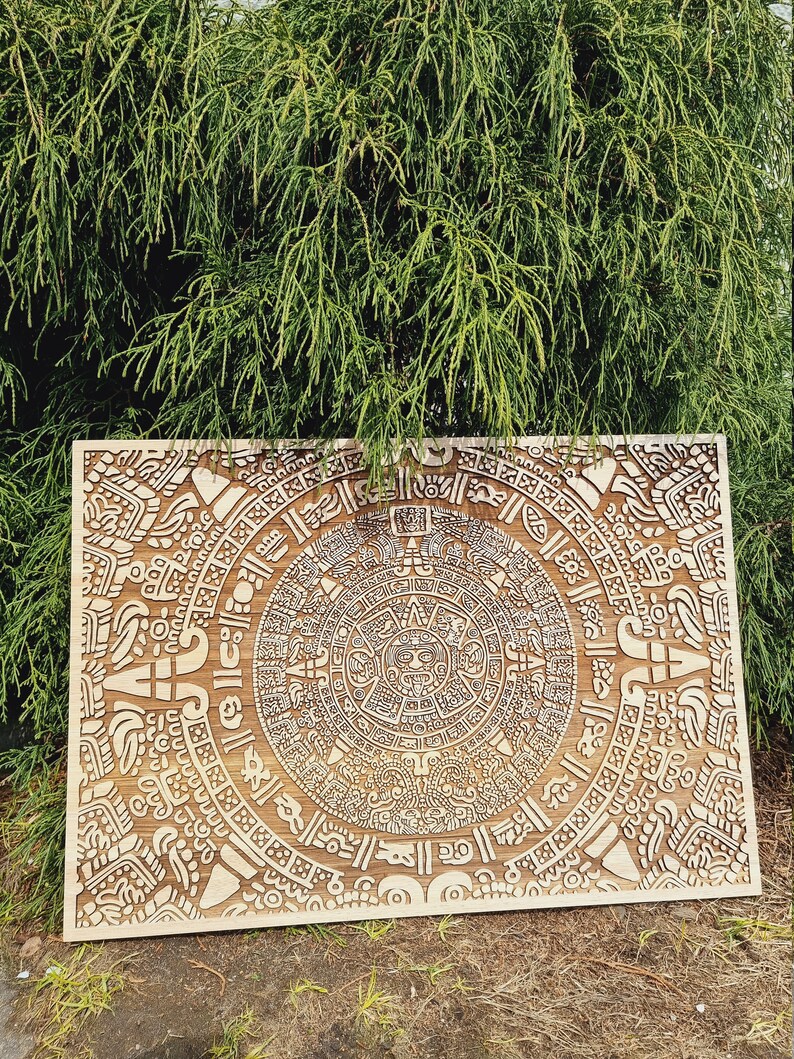 Mayan Calendar 2 Aztec Calendar Aztec Sun Stone Aztec Etsy