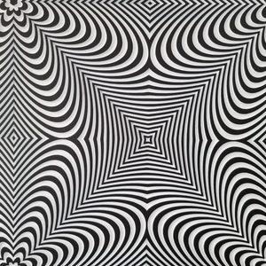 Carved Op art optical ilusion painting Moving chaos image 6