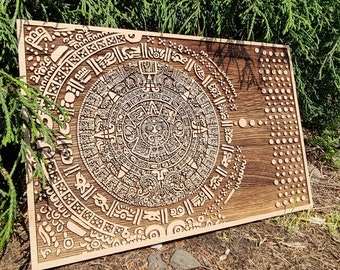 Mayan calendar sculpture, Aztec calendar, aztec sun stone