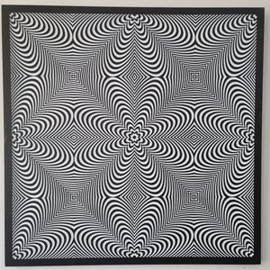 Carved Op art optical ilusion painting Moving chaos image 1