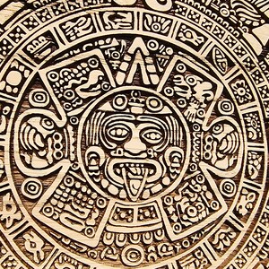 Sculpture de calendrier maya, calendrier aztèque, pierre de soleil aztèque image 8