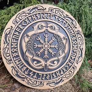 runes vegvisir personalized elder futhark viking sculpture heathen Wood burned Helm of awe with runes viking mythology helm of awe runes vegvisir personalized elder futhark viking sculpture heathen Wood burned Helm of awe with runes viking mythology helm of awe