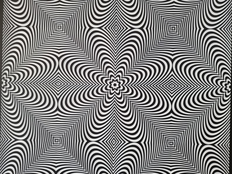 Carved Op art optical ilusion painting Moving chaos image 5