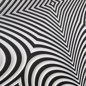 Carved Op art optical ilusion painting Moving chaos image 8