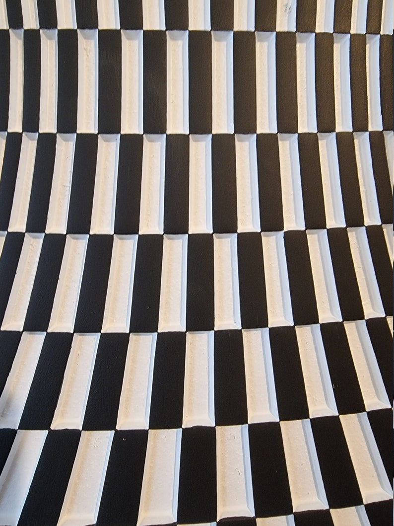 Carved Op art optical ilusion painting Twister image 5