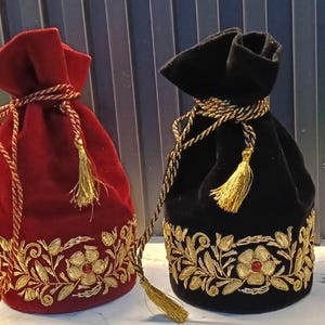 New polti bag combo set Silk Potli bag Zardosi handmade Embroidery purse clutch potli pouch party clutch bag gifts Diwali navratri gift