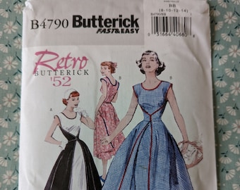 Butterick 4790 / B4790 / Butterick Fast and Easy / Retro 1952 Pattern reprint