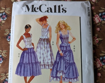 McCalls Laura AshleyPattern/ 1980s re-release/ McCalls M8306/ Vintage 1980s/ Vintage Laura Ashley sizes 6-14