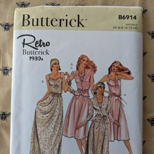 Butterick 6914 /B6914/ Retro 1980s dress and jacket pattern