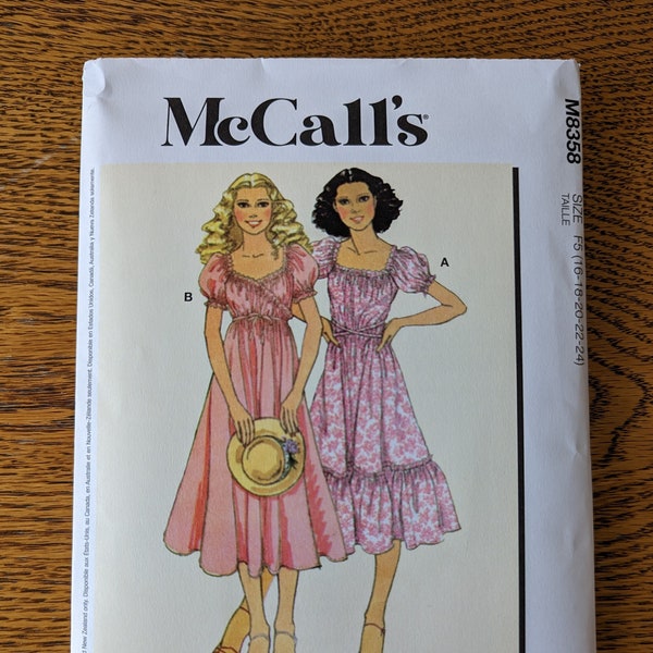 McCall's M8358 / Laura Ashley Vintage jaren '70 Re-Print Patroon / Laura Ashley Patroon Nieuwe Vintage