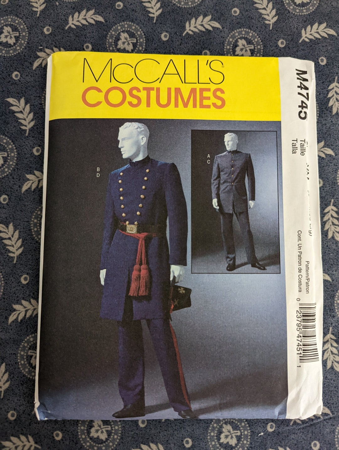 Men's Civil War Uniform Pattern Mccalls M4745 Etsy
