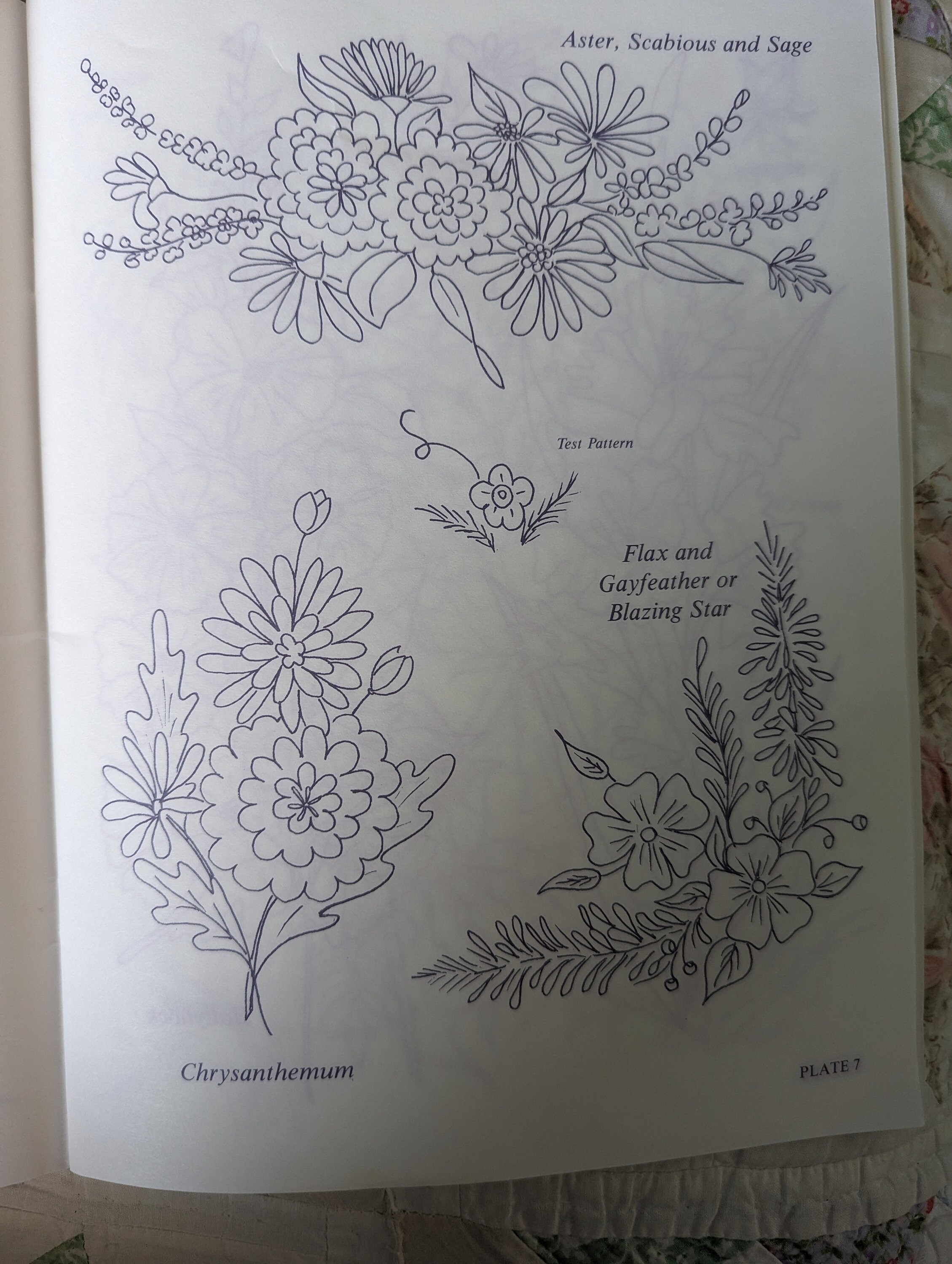 Garden Flower Ironon Transfer Pattern Book / Claire Bryant Embroidery Book / Embroidery Designs