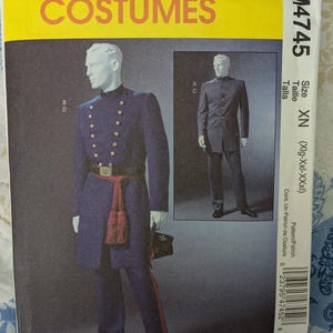 McCalls #M4745/1860s Uniform pattern/States War uniform pattern/ Civil War men&#39;s costume/size XN(Xlg-XXxl)