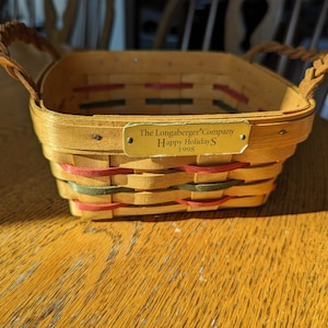 Longaberger Holiday Korb / Longaberger 1998 Holiday / Handgefertigter Longaberger Korb
