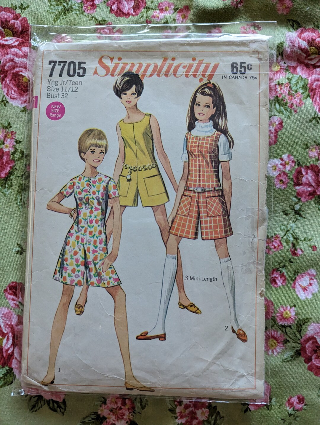 Simplicity 7705/ Vintage Pant Dress. Pattern From 1968/vintage 1968 ...