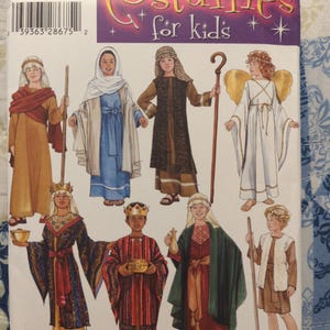 Simplicity 4797 / S4797 / Children's Biblical Clothing Costume Pattern / Size S-L Kid's Bible Cosplay