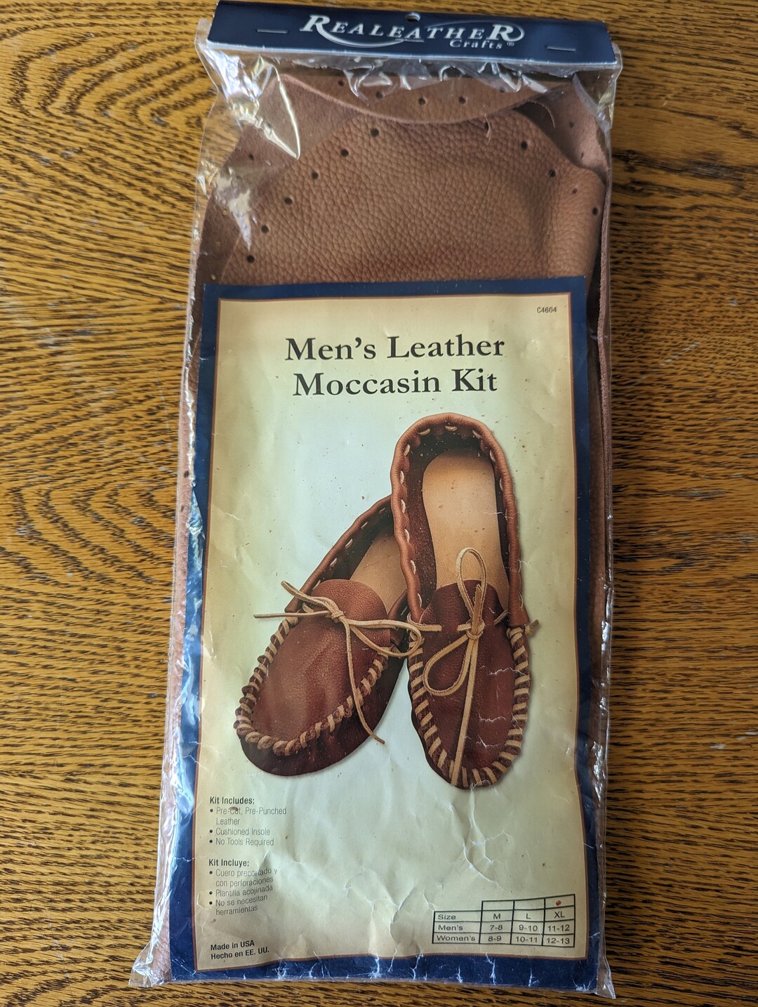 Men's Leather Moccasin Kit / Native Craft Kit / Handmade Shoe Kit / Men