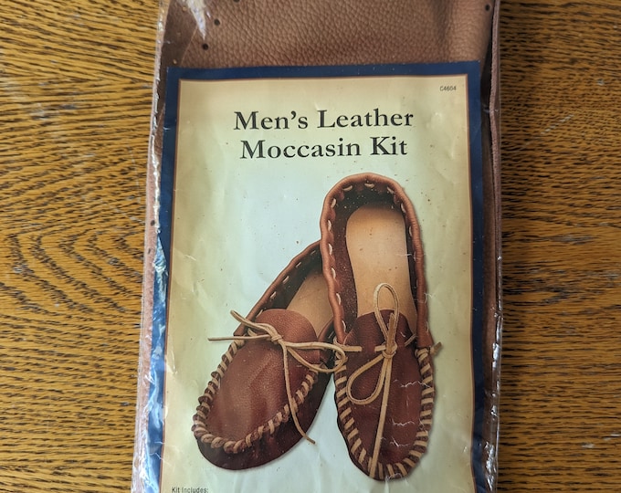 Men's Leather Moccasin Kit / Native Craft Kit / Handmade Shoe Kit / Men