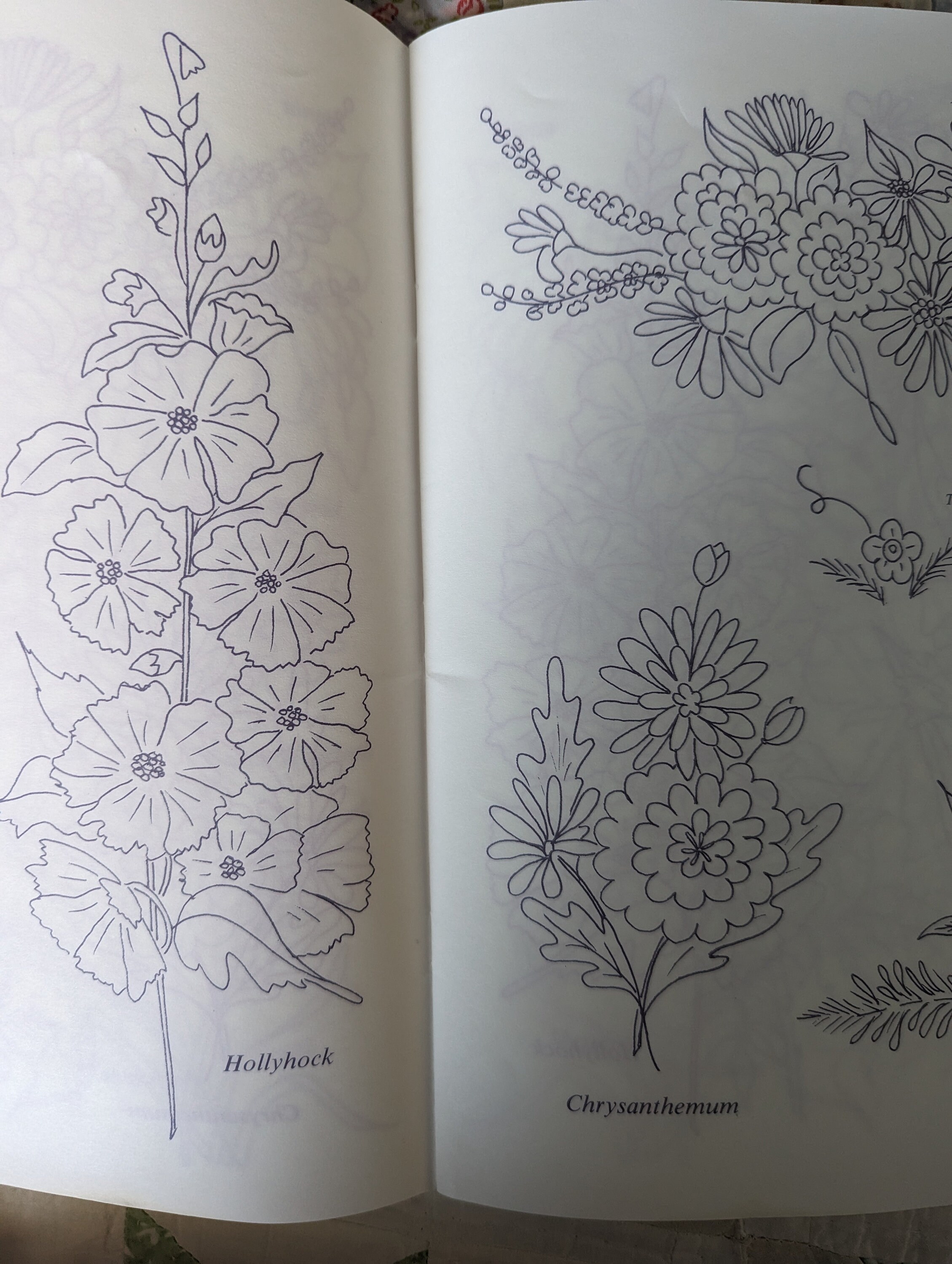 Garden Flower Ironon Transfer Pattern Book / Claire Bryant Embroidery Book / Embroidery Designs