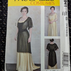 McCall&#39;s Costume Pattern / McCall&#39;s M7941 / Titanic Style Dress / Edwardian Evening Dress Pattern