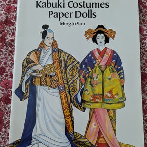 Muñecas de papel de disfraces de Kabuki japonés a todo color / Muñecas de papel Ming-ju Sun / Muñecas de papel para coleccionar
