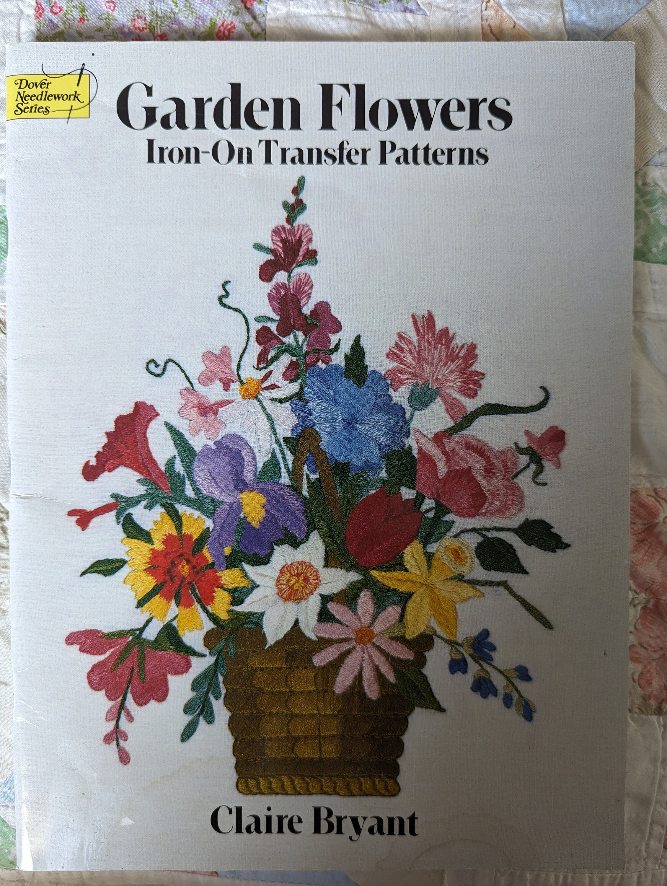 Garden Flower Ironon Transfer Pattern Book / Claire Bryant Embroidery Book / Embroidery Designs