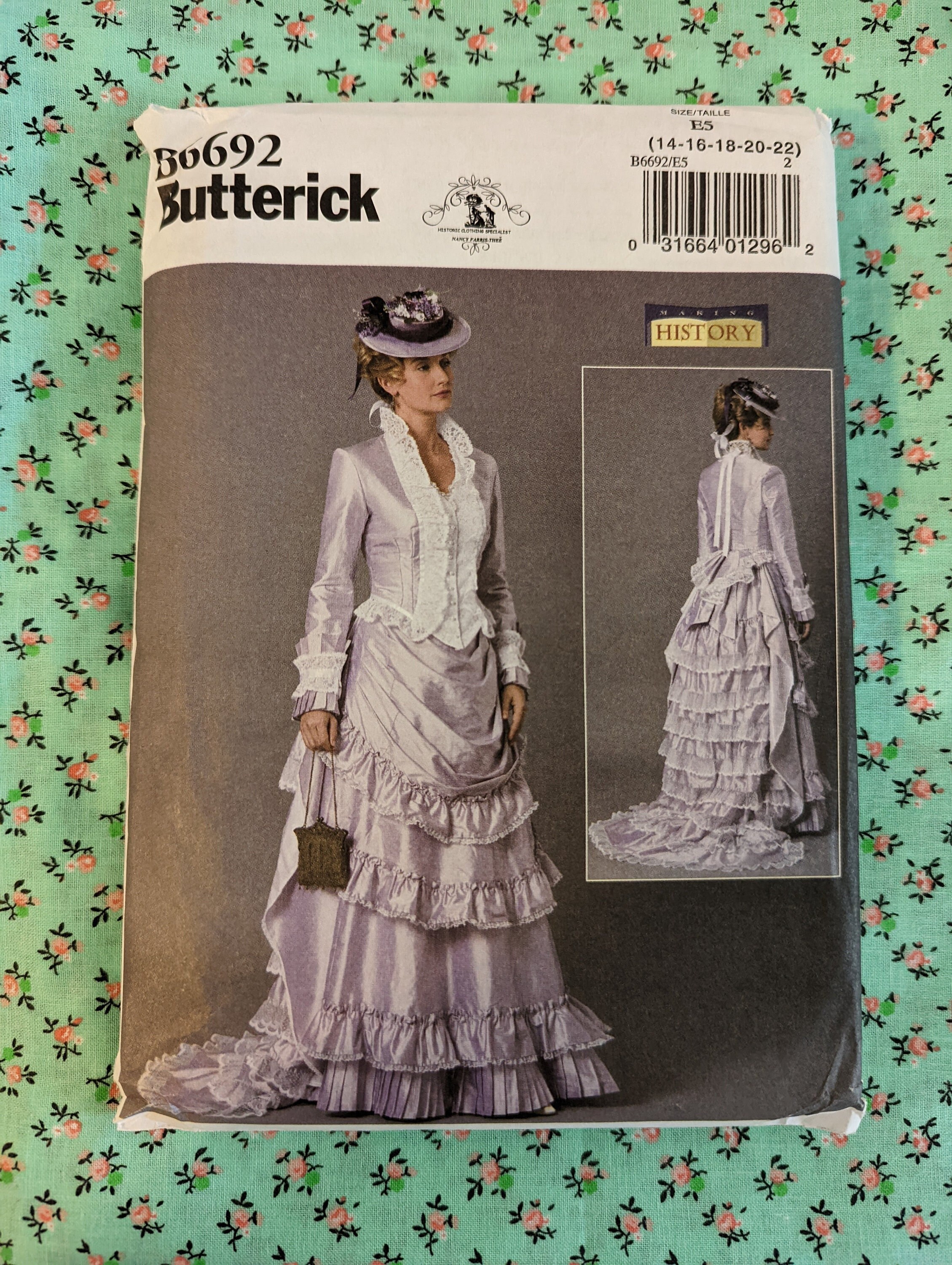 Butterick B6692 Victorian Costume Nancy Farris Thee Women s size 14 16 18 20 22 Victorian Walking Dress Historic Clothing