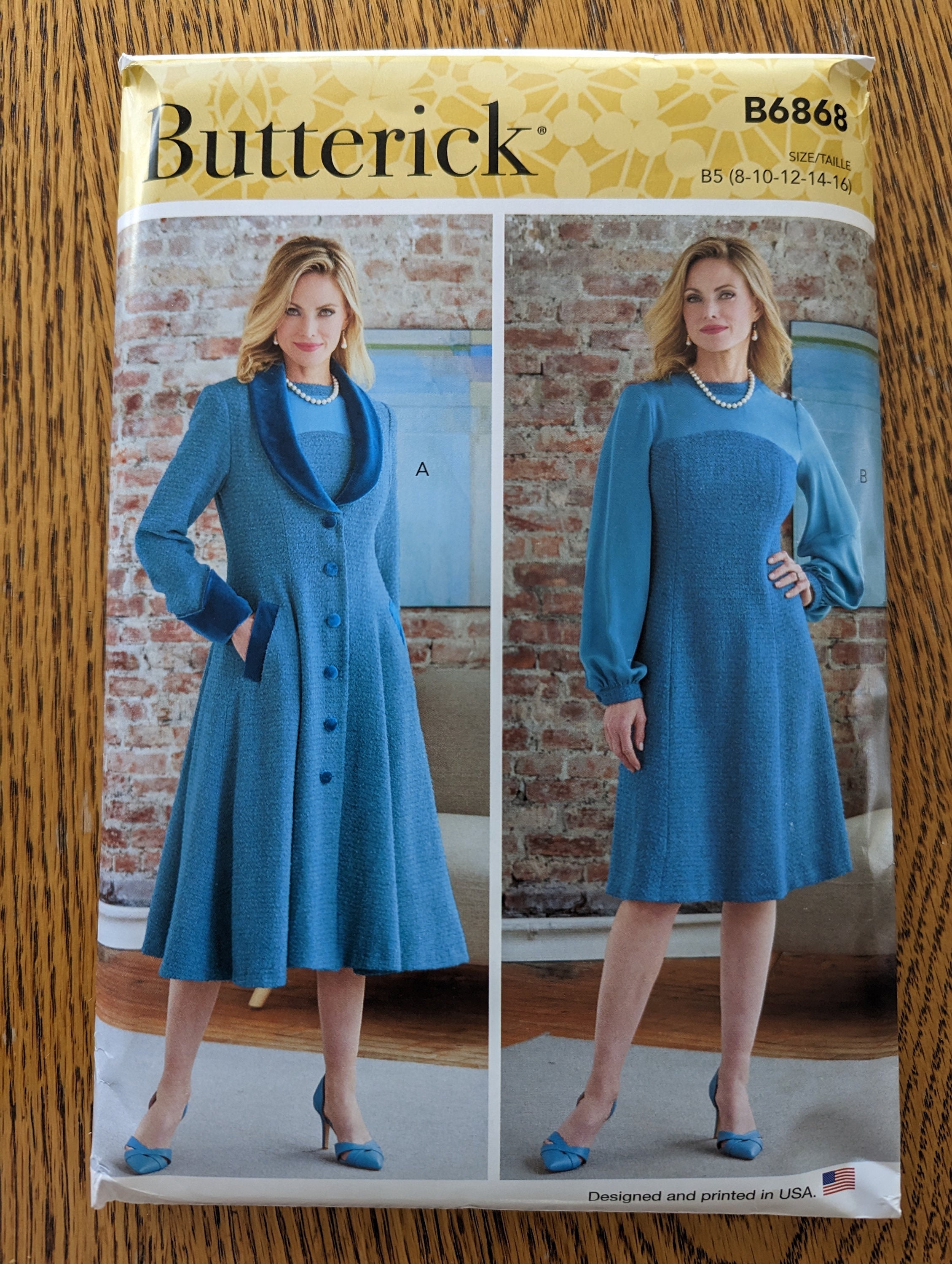 Jill Biden Inauguration Dress Pattern / Butterick B6868 / Ladies
