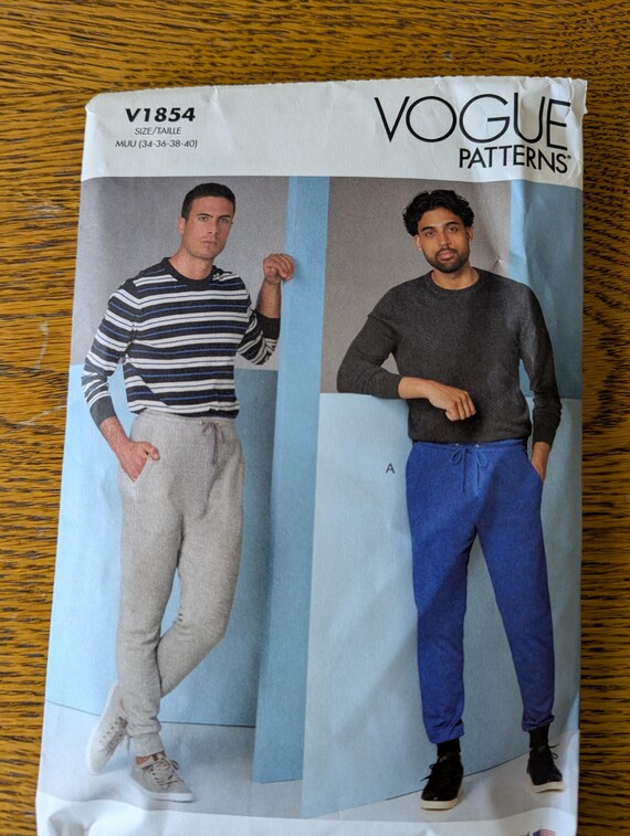 Vogue 1854/ V1854/ Modello pantaloni da tuta da uomo Vogue