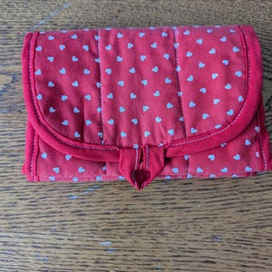 Handmade Cosmetics Bag/ Handmade Travel case/ Vintage handmade bag