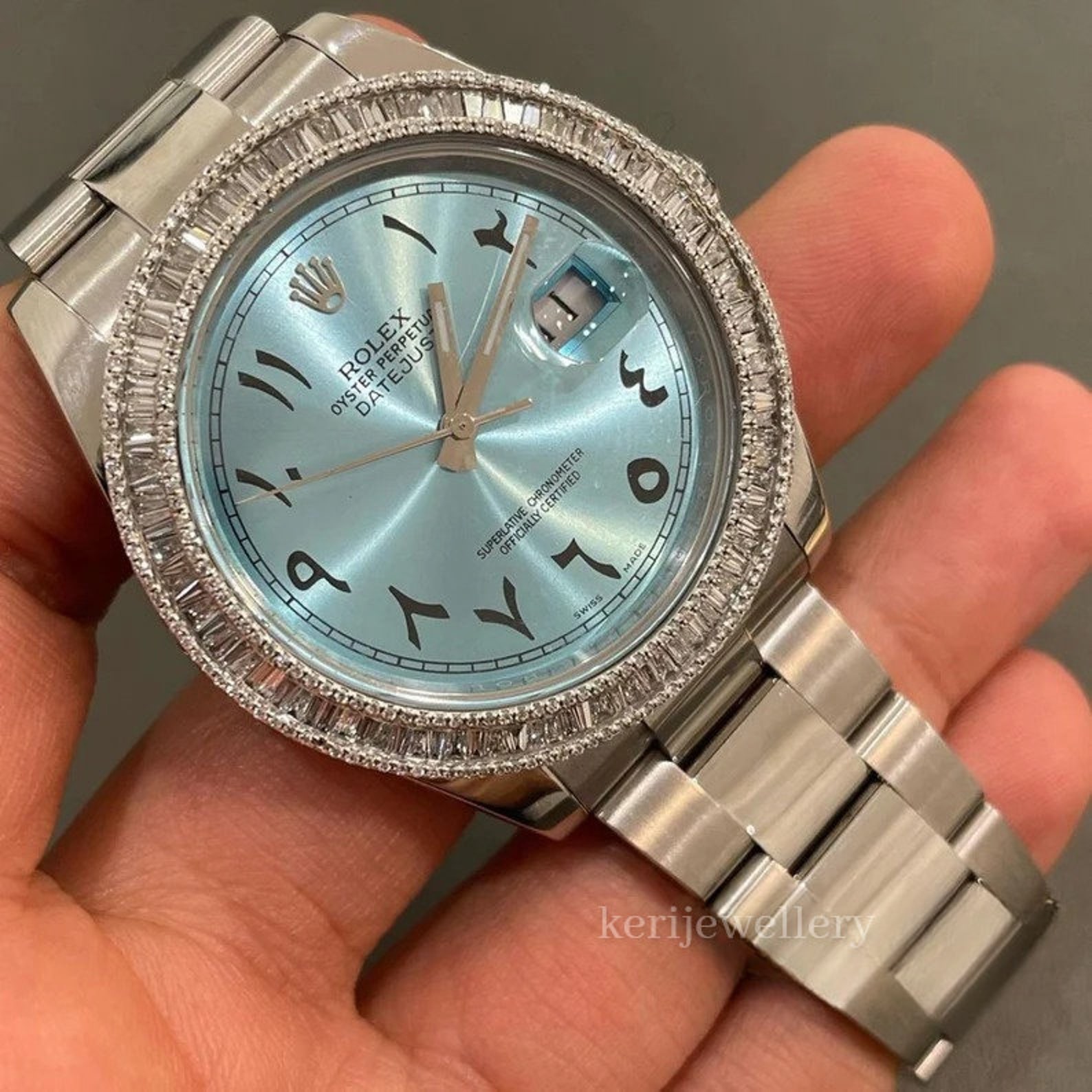 Moissanite Watch Moissanite Studded Diamond Watch Stainless Etsy
