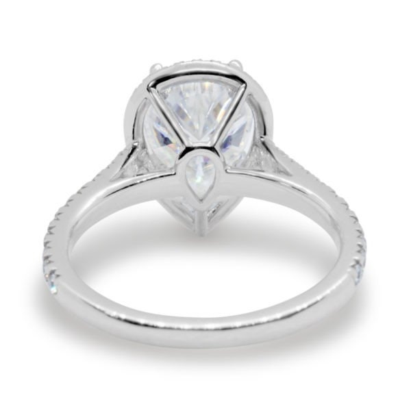 2.0 CT Teardrop Halo CZ Engagement Ring Promise Rings Art Etsy