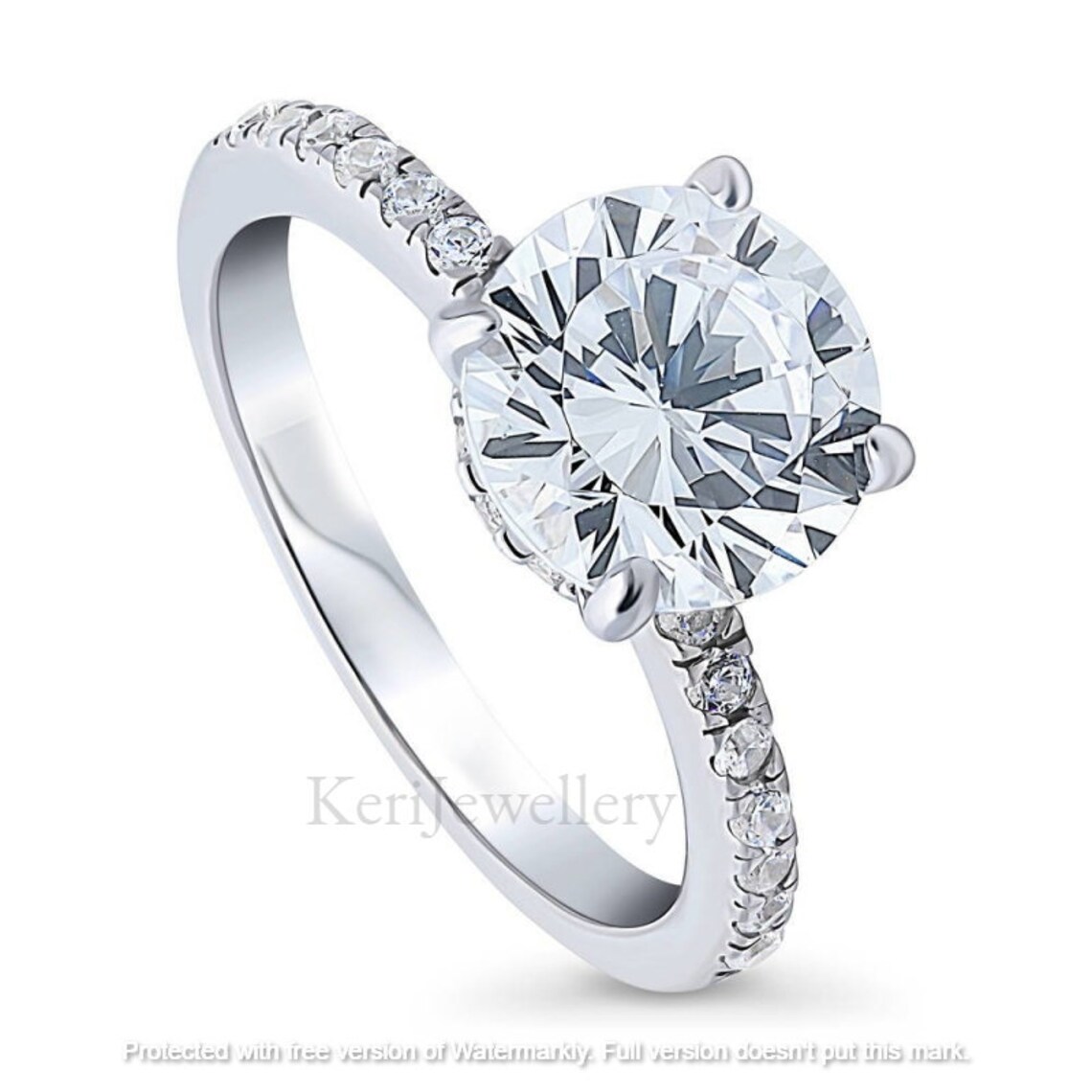 Classic 2.70CT Round Cut Engagement Ring Proposal Ring Etsy