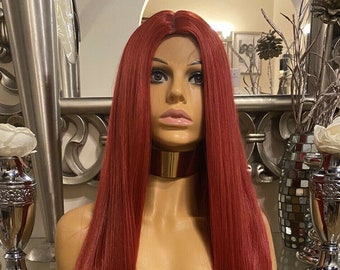 lace front wig red