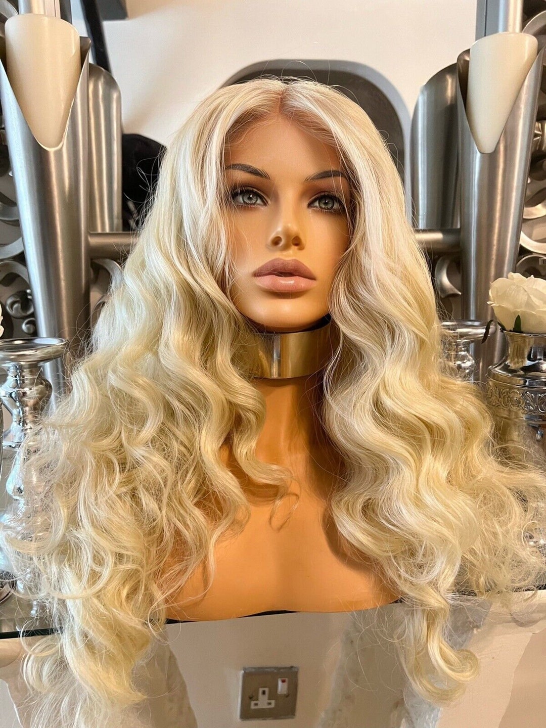 Blonde lace front Wig Transparent Lace Wig Curly Hair Wig Etsy 日本