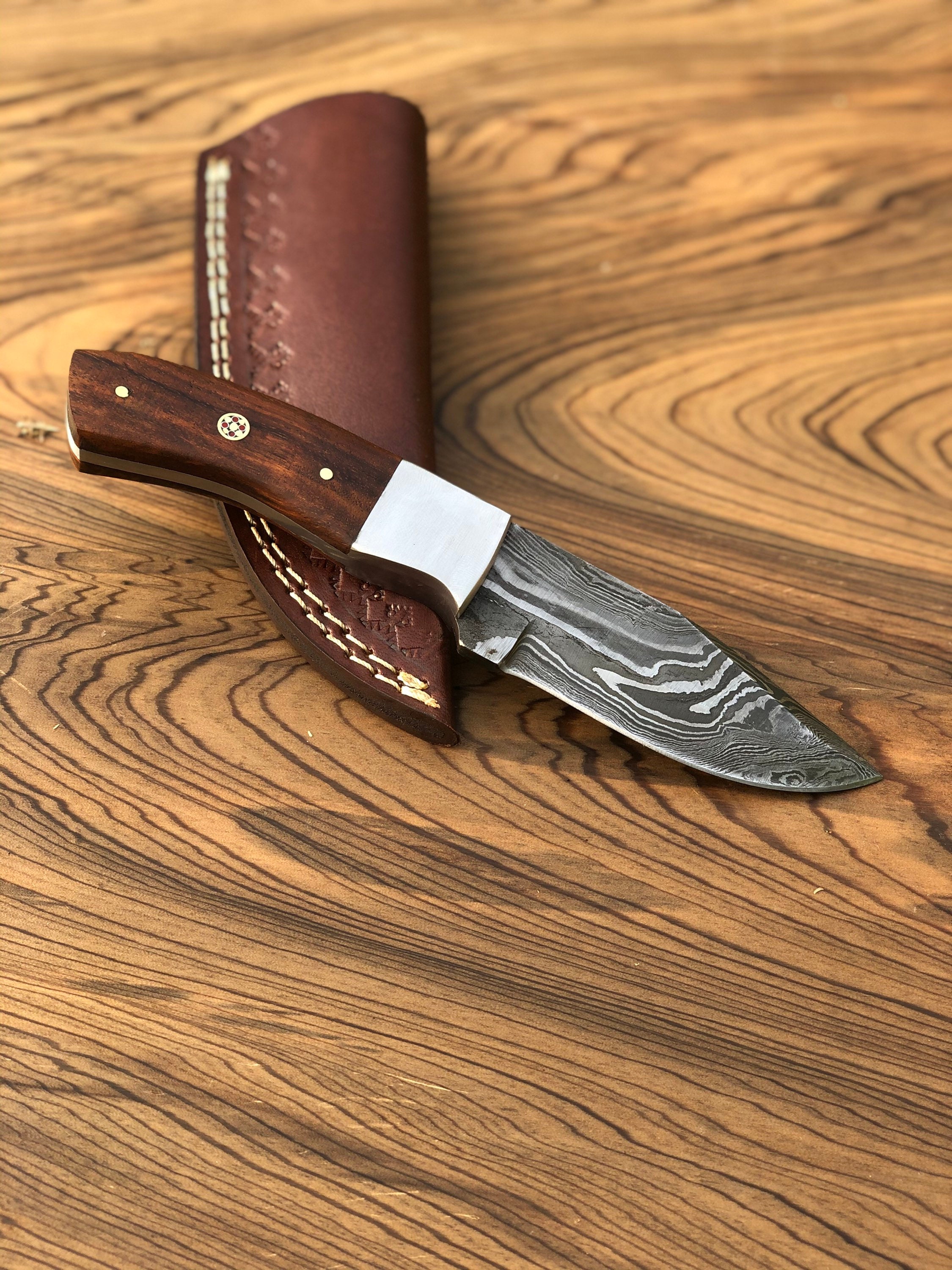 Damascus steel knife Etsy