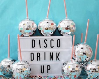 Disco Wine Glass, Disco Ball Cocktail Cup, Disco Cocktail Glass,Bridal Party,Disco Party,Disco Birthday Party,Bachelorette Party,Disco Decor