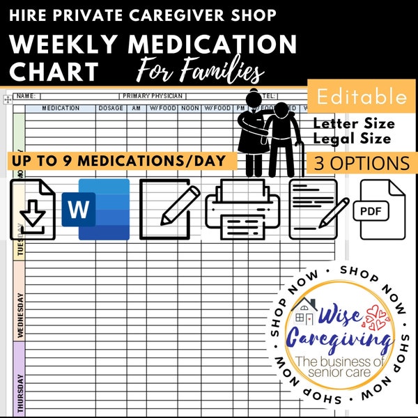 Nursing Home Daily Chart - Etsy