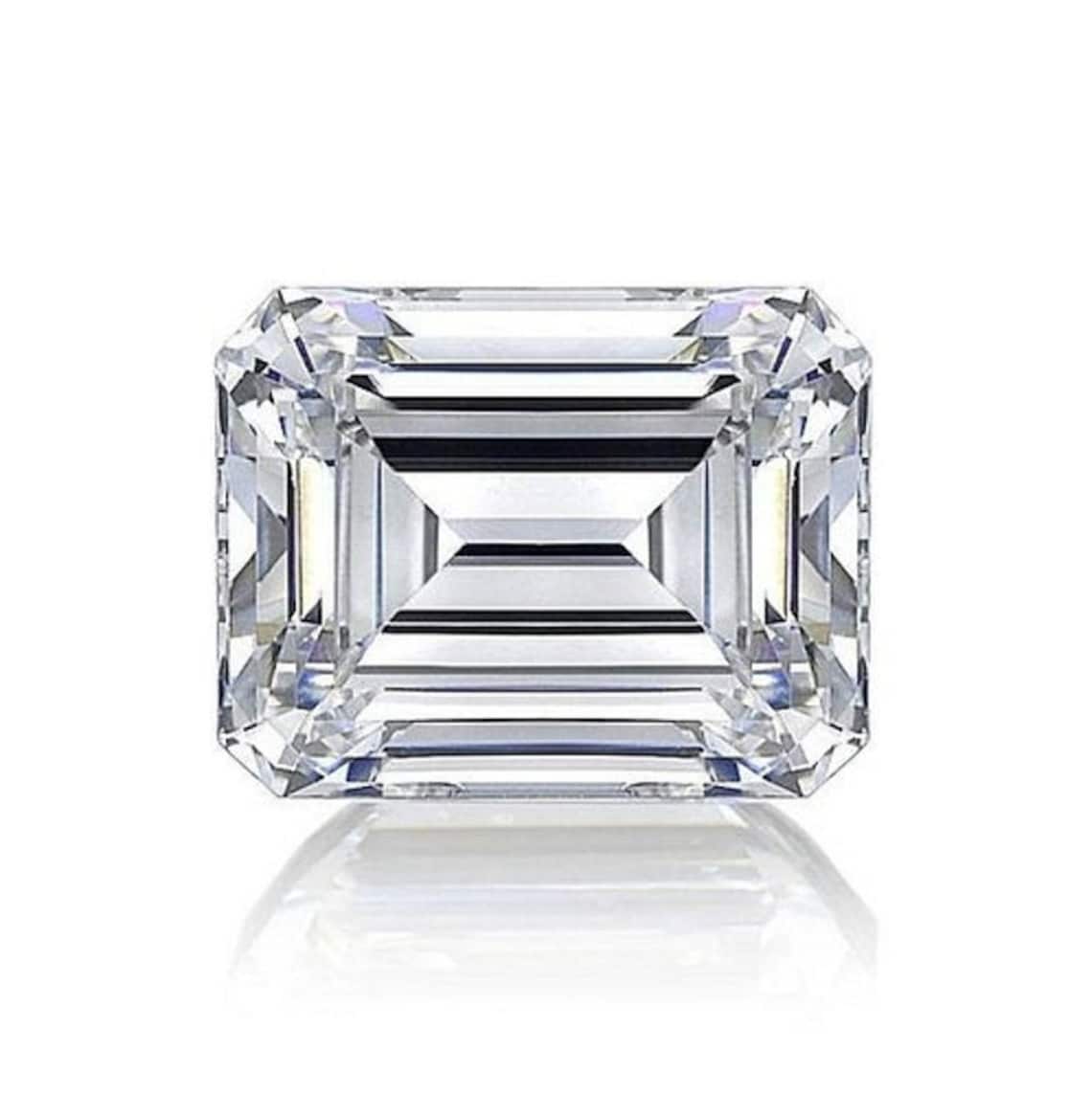 2.00 Carat Colorless Emerald Cut Loose Moissanite Diamond Etsy UK