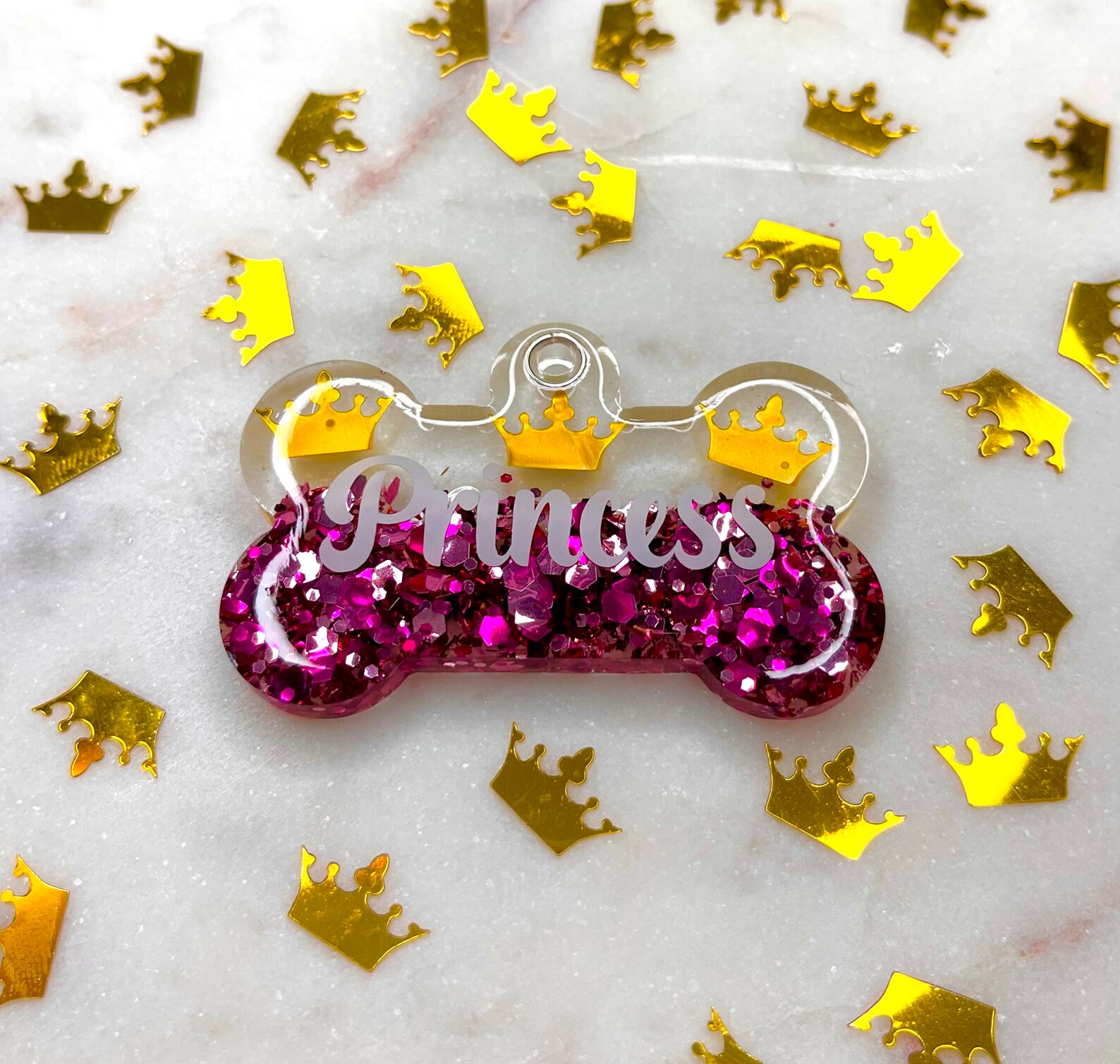 Princess Crown Pet Tag Etsy