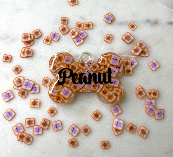 Peanut shaped dog tag outlet