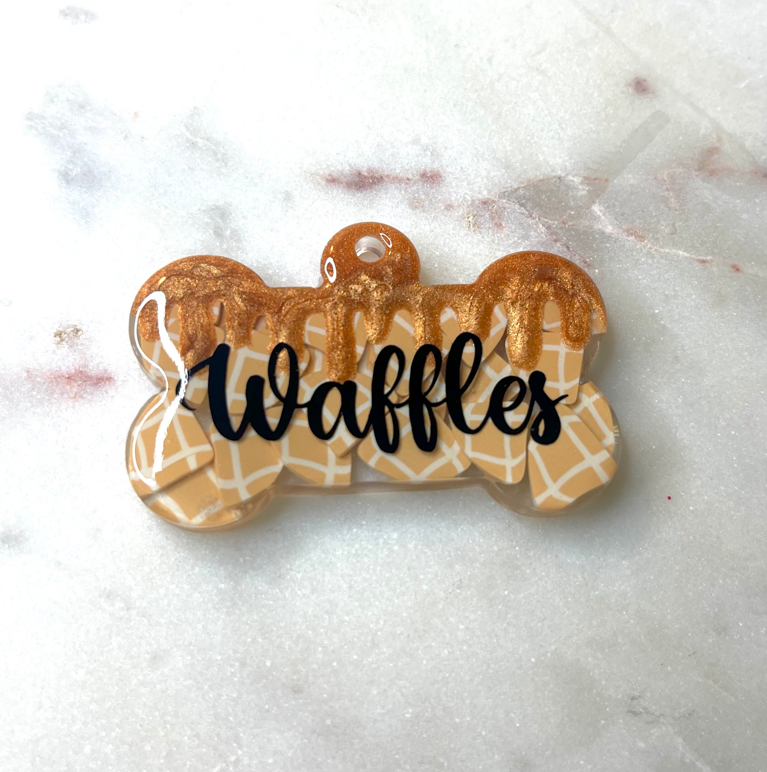 Waffle Name Tag Etsy