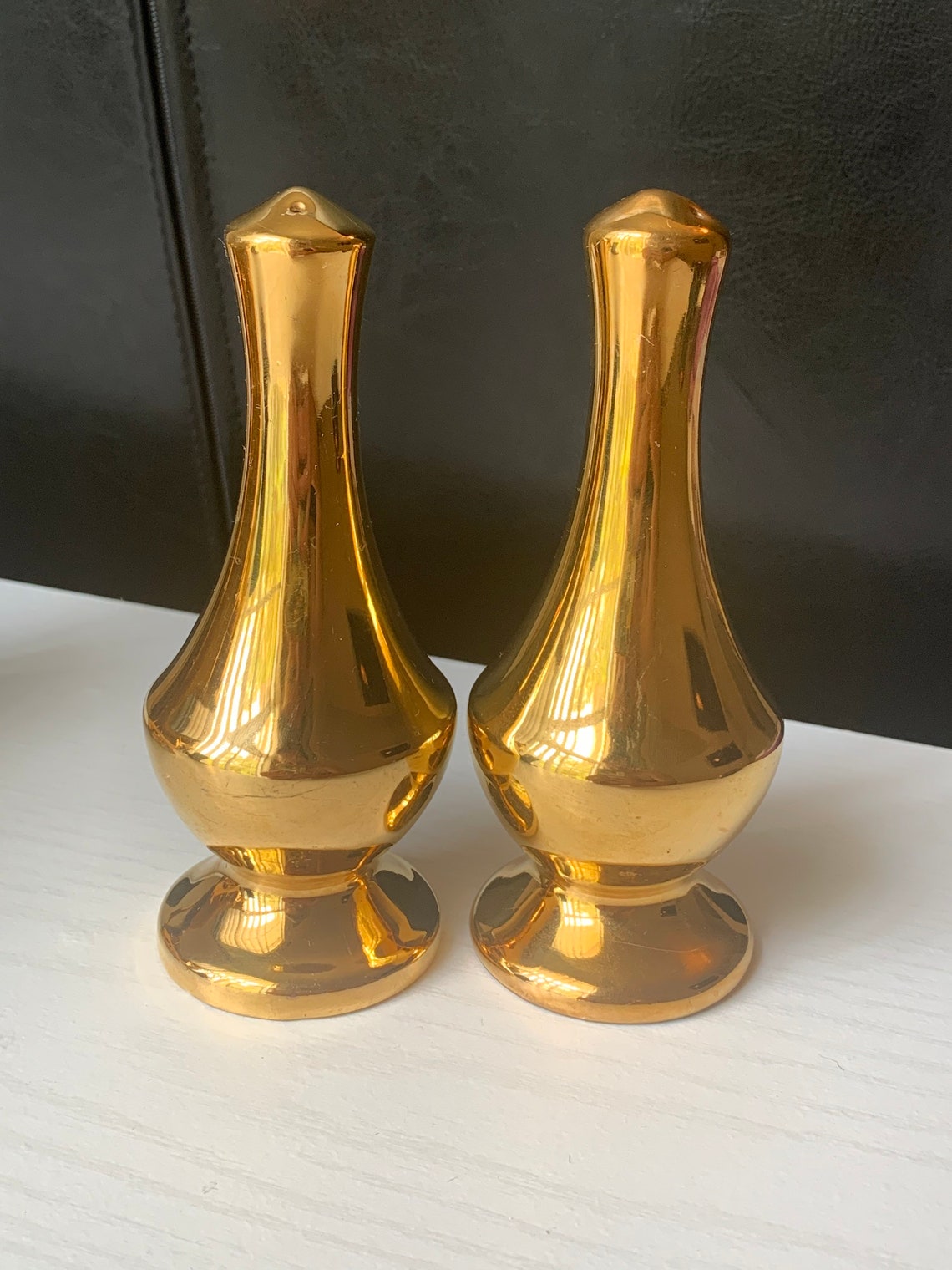 22k Gold Salt Pepper Shakers Cow Creamer Vintage Retro Etsy