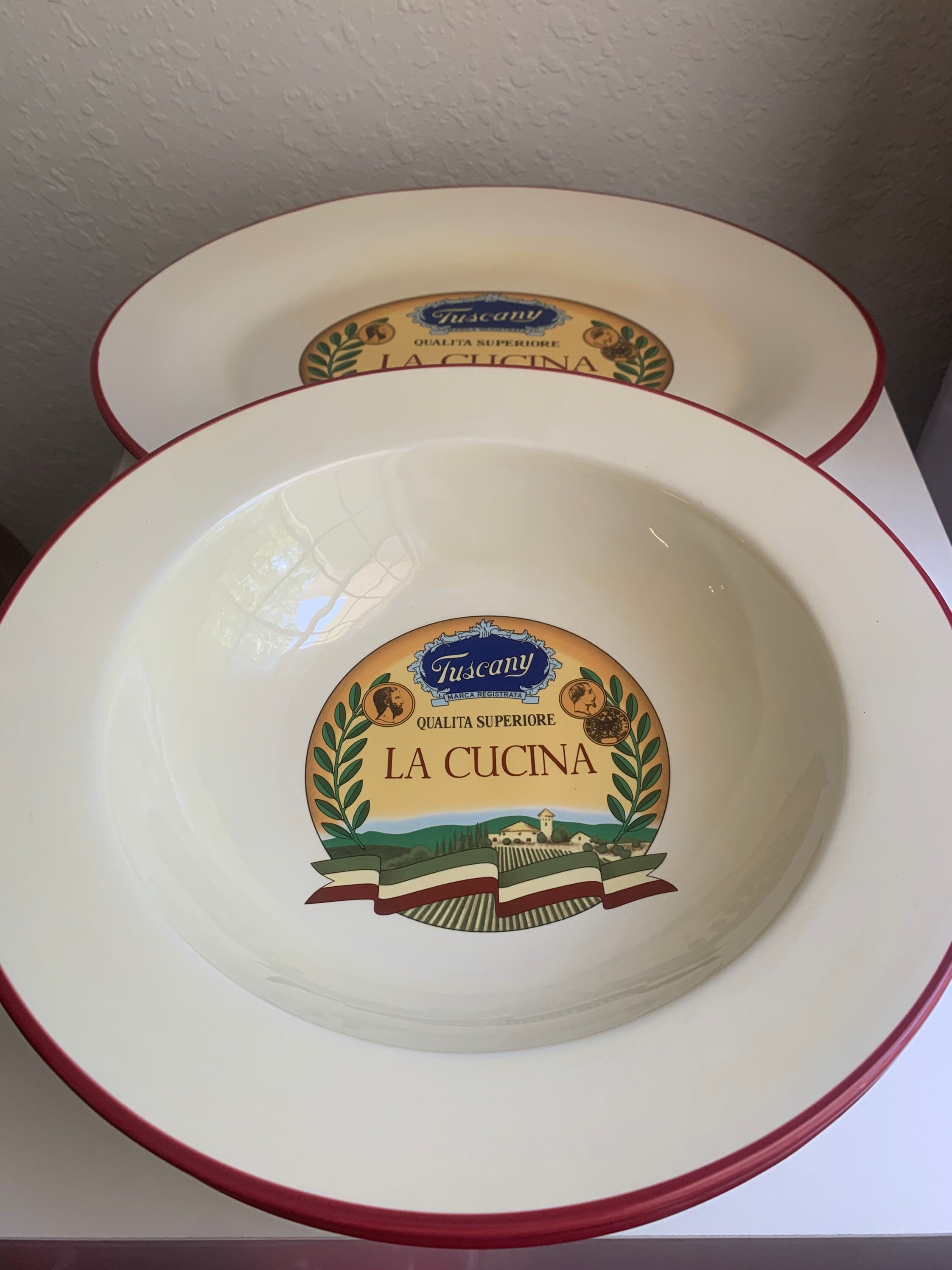 La Cucina Pasta Serving Bowls and Tray Etsy