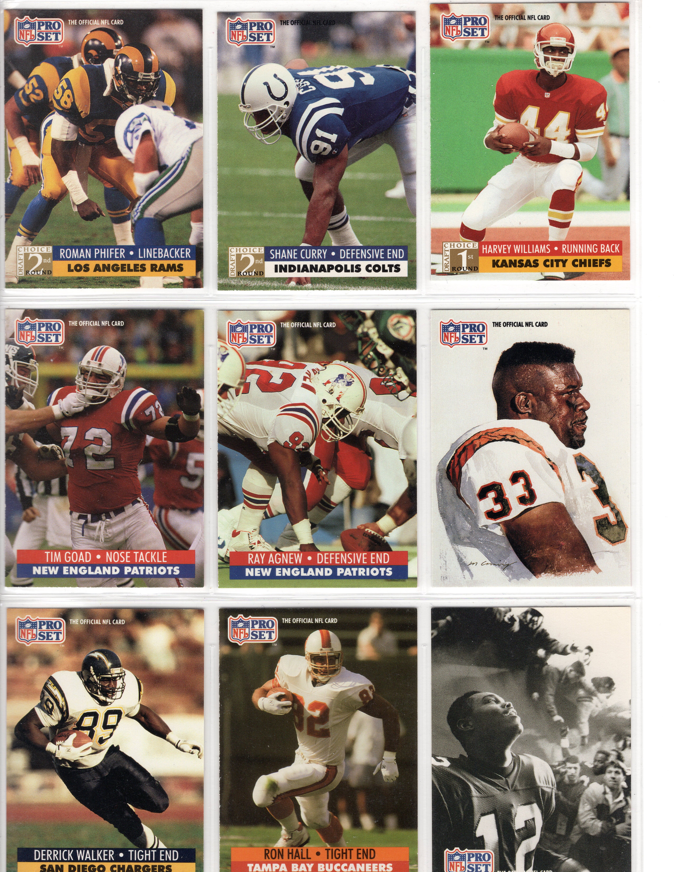 NFL Pro Set Football Cards 36 Card Lot Etsy